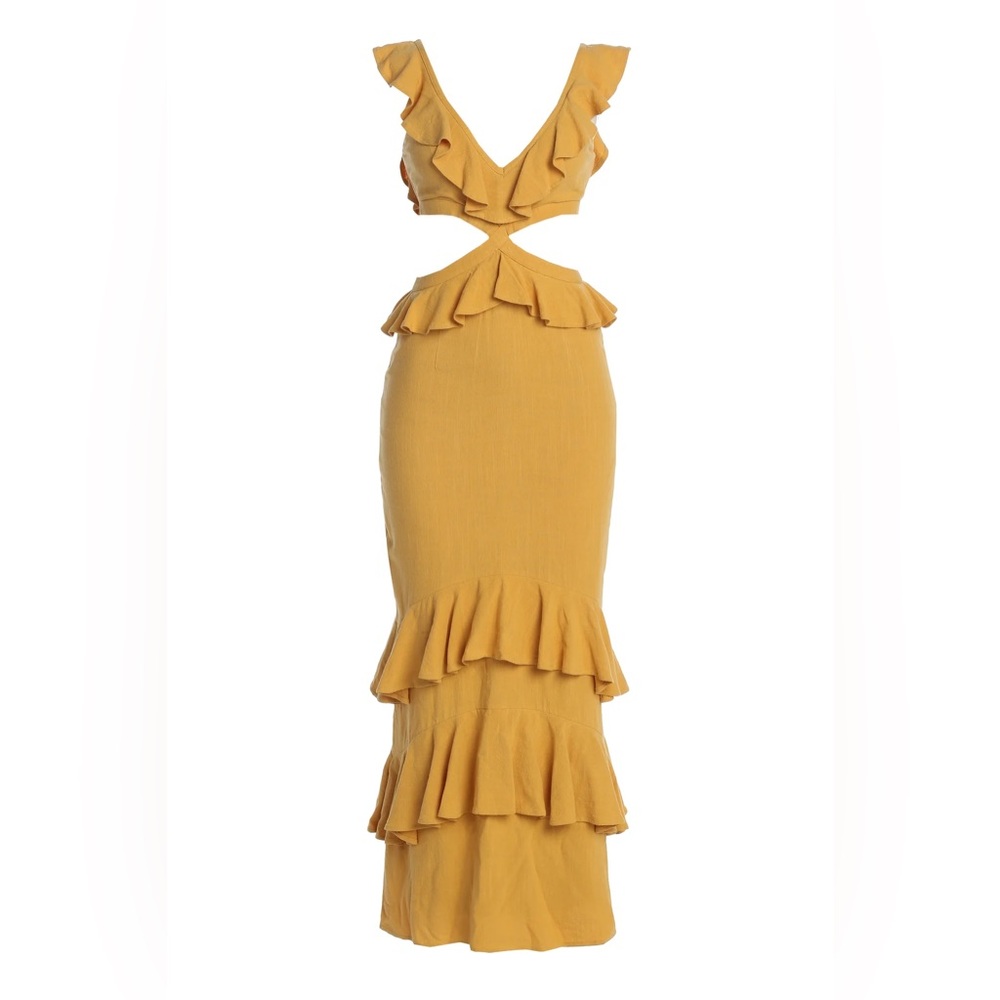 JLUXLABEL Yellow Sunshine Linen dress NWT